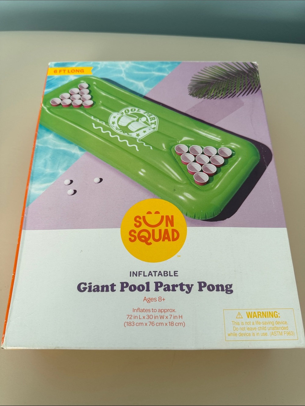 Inflatable Giant Pool Party Pong - Green